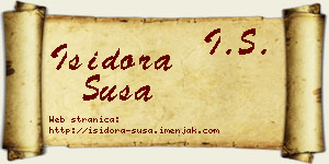 Isidora Suša vizit kartica